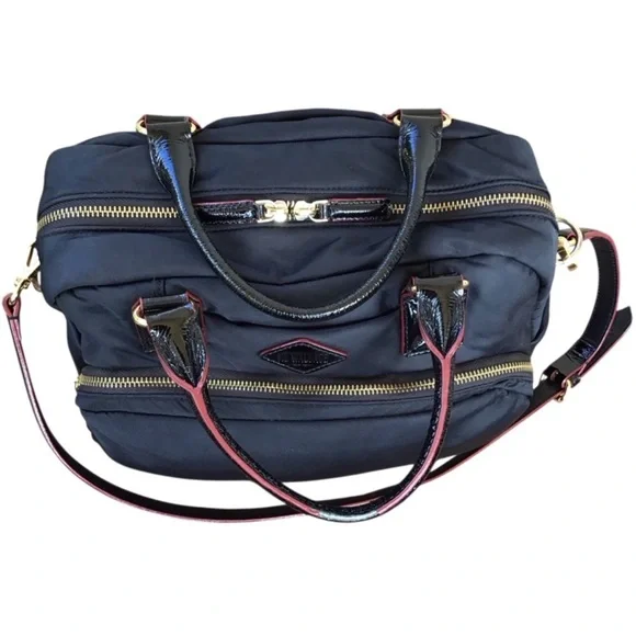 MZ Wallace Black Gramercy Satchel Crossbody Handbag